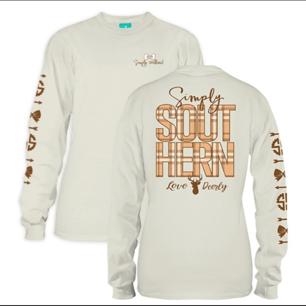 Simply Southern Love Deerly Long Sleeve Women’s Shirt | Size: Small